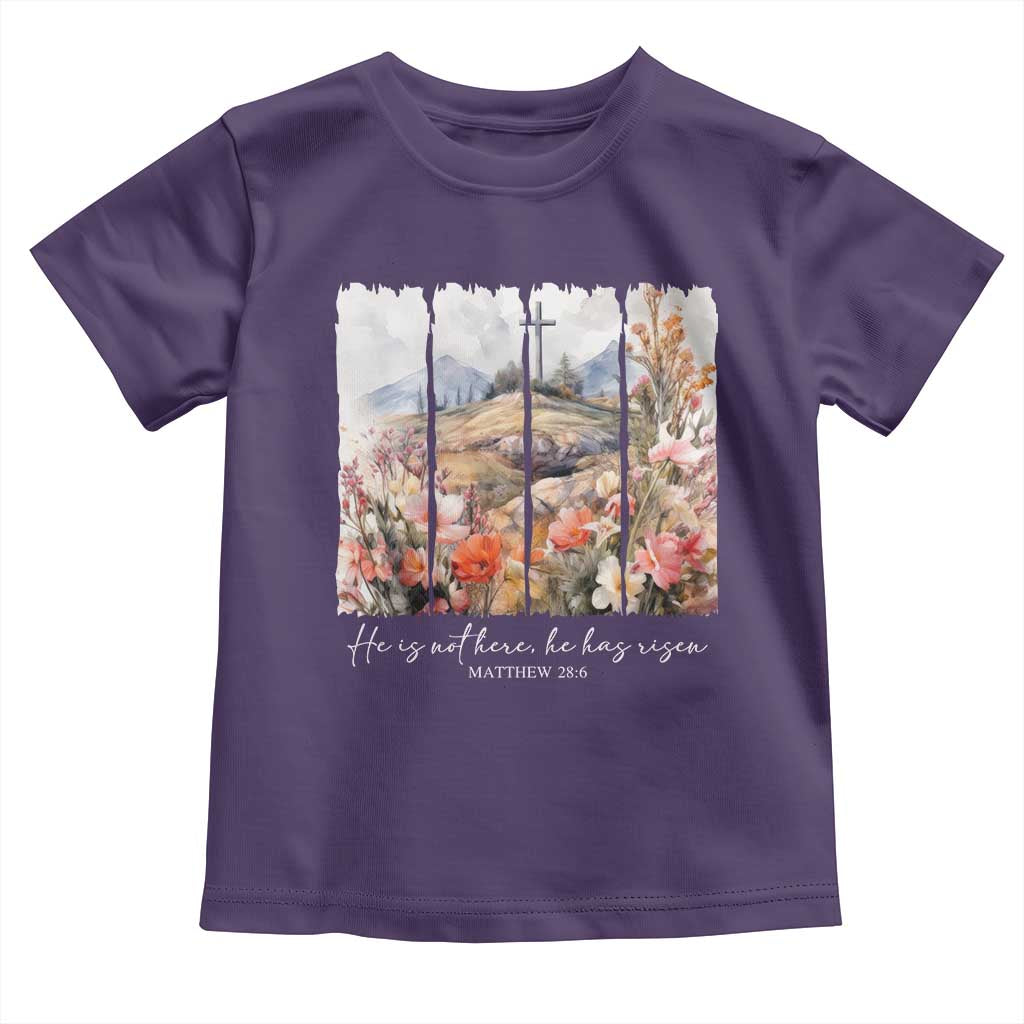 He Is Not Here He Has Risen Toddler T Shirt Christian Easter Religious Bible Verse
