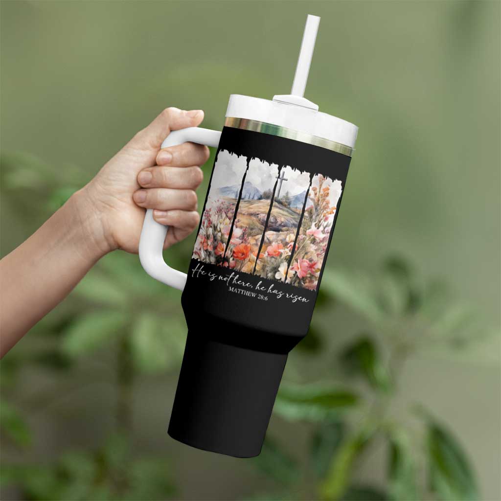 He Is Not Here He Has Risen Tumbler With Handle Christian Easter Religious Bible Verse