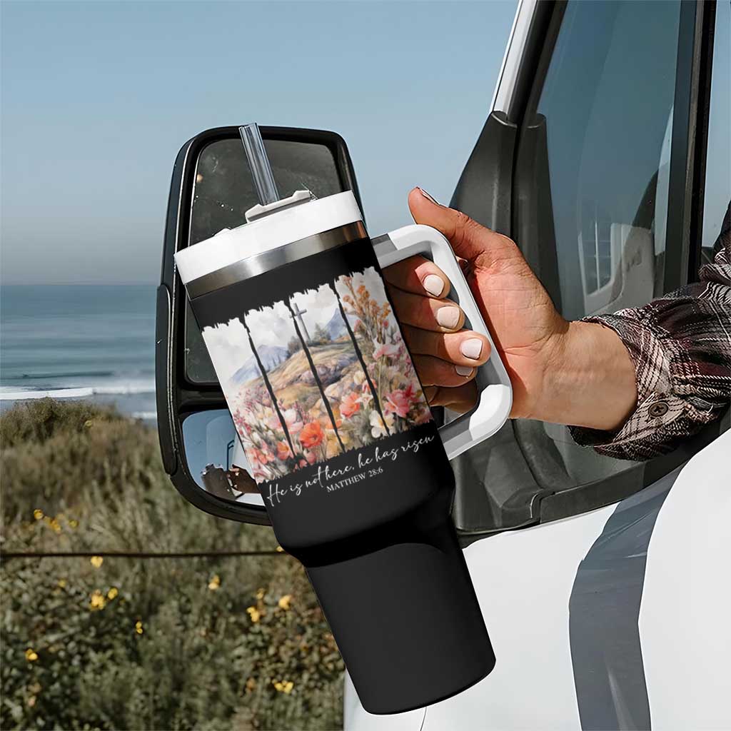 He Is Not Here He Has Risen Tumbler With Handle Christian Easter Religious Bible Verse