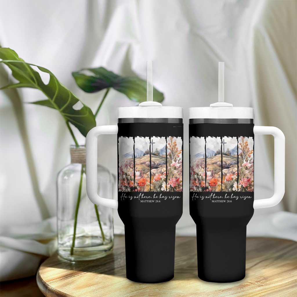 He Is Not Here He Has Risen Tumbler With Handle Christian Easter Religious Bible Verse