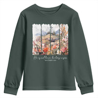 He Is Not Here He Has Risen Youth Sweatshirt Christian Easter Religious Bible Verse