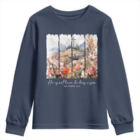 He Is Not Here He Has Risen Youth Sweatshirt Christian Easter Religious Bible Verse