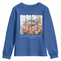 He Is Not Here He Has Risen Youth Sweatshirt Christian Easter Religious Bible Verse