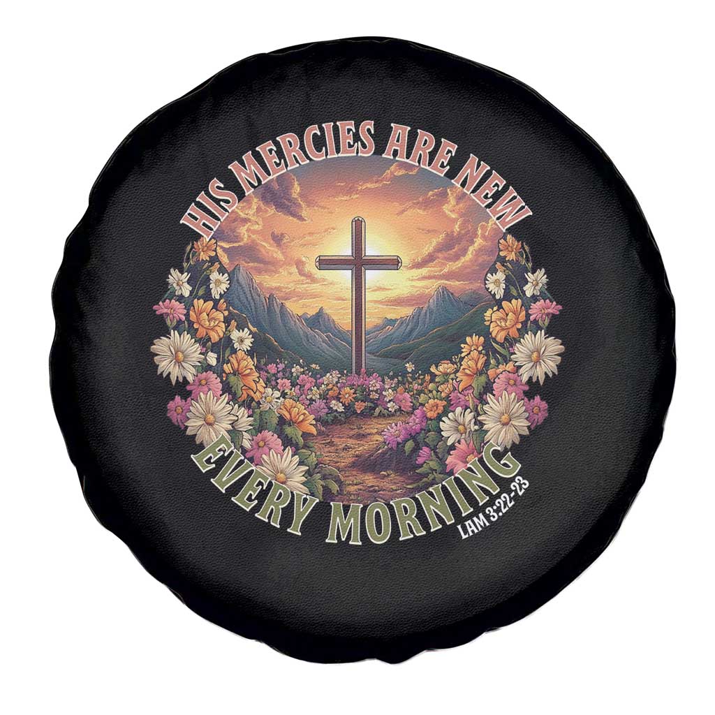 His Mercies Are New Every Morning Spare Tire Cover Good Friday Religious Christian Bible Verse