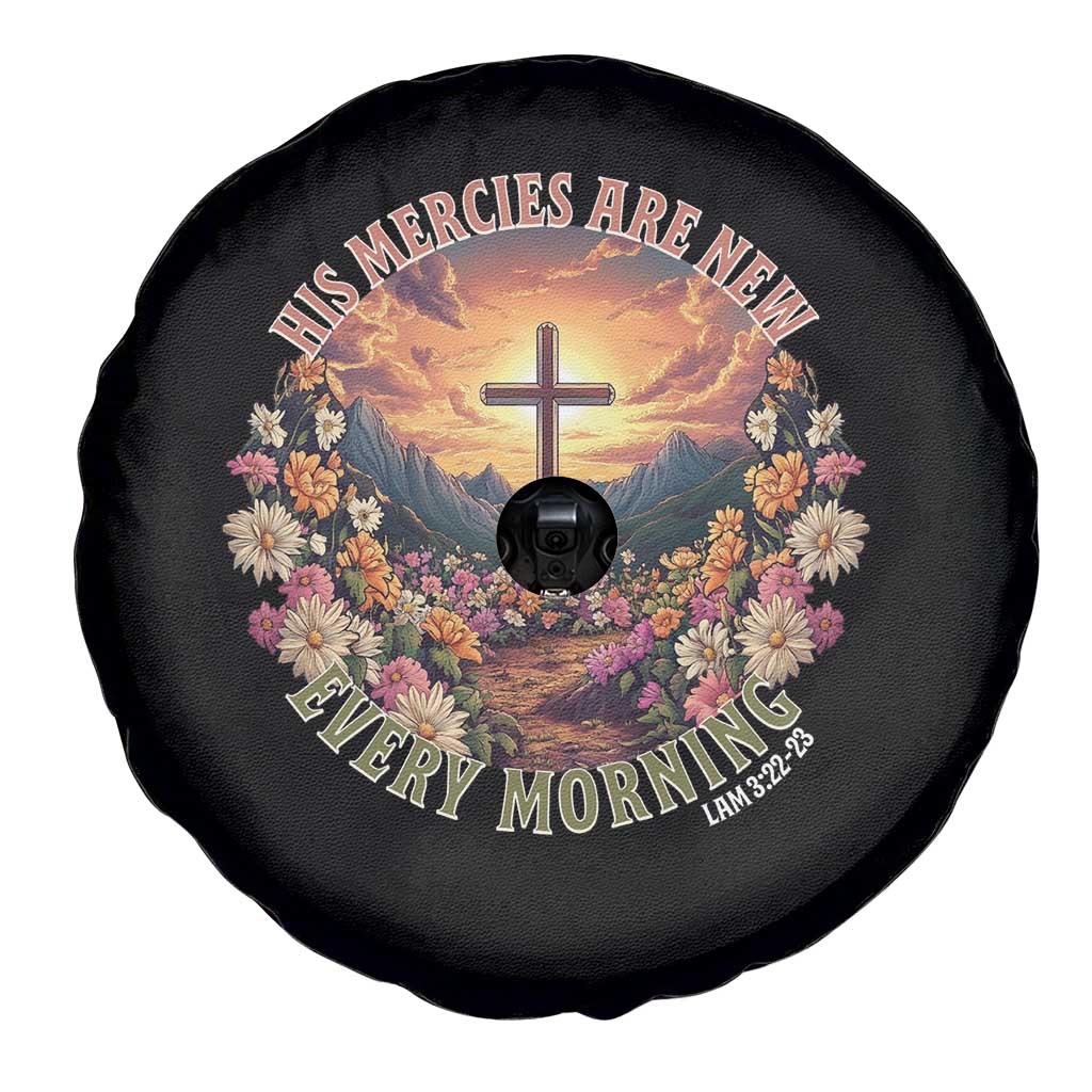 His Mercies Are New Every Morning Spare Tire Cover Good Friday Religious Christian Bible Verse