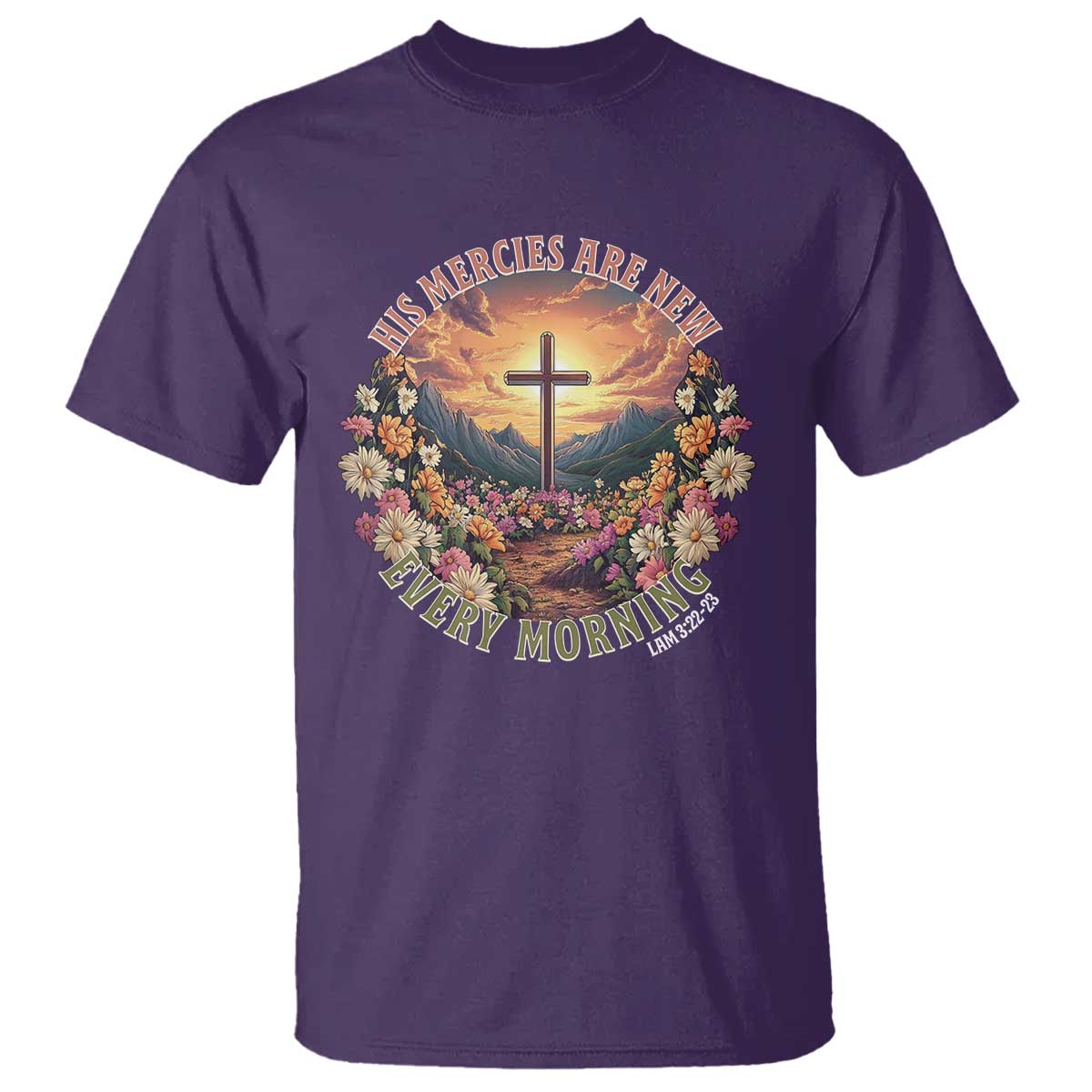 His Mercies Are New Every Morning T Shirt Good Friday Religious Christian Bible Verse