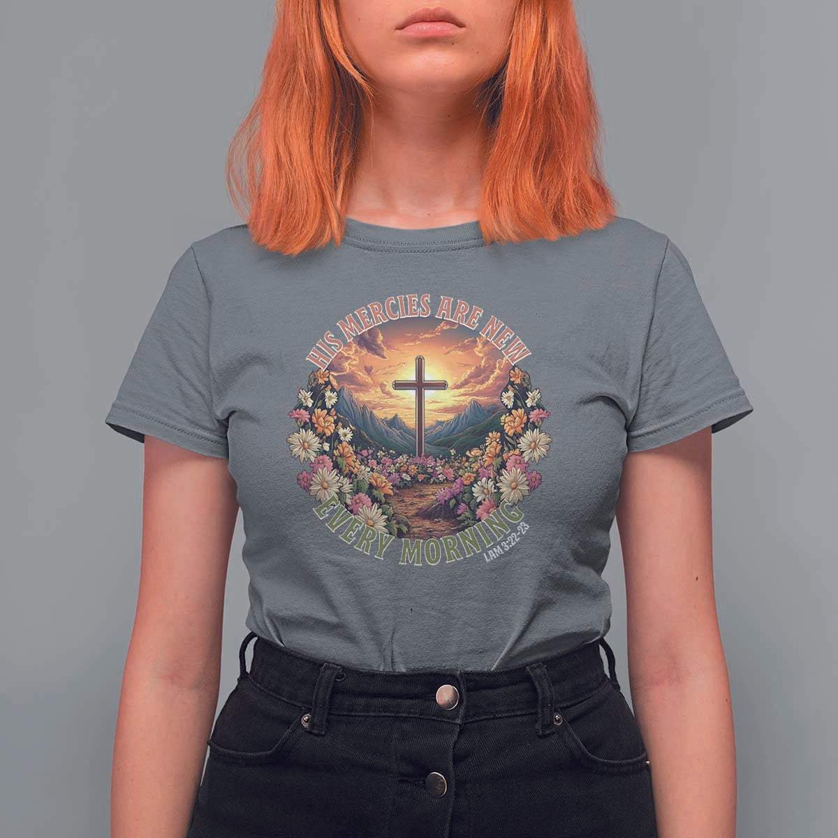 His Mercies Are New Every Morning T Shirt For Women Good Friday Religious Christian Bible Verse