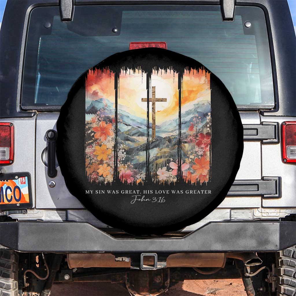 My Sin Was Great His Love Was Greater Spare Tire Cover Christian Easter Religious Bible Verse