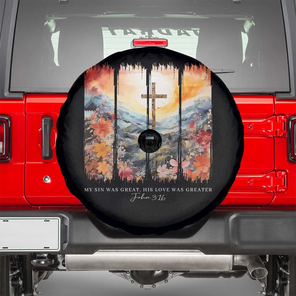 My Sin Was Great His Love Was Greater Spare Tire Cover Christian Easter Religious Bible Verse