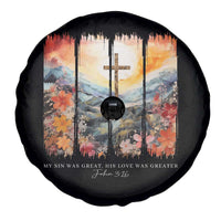 My Sin Was Great His Love Was Greater Spare Tire Cover Christian Easter Religious Bible Verse