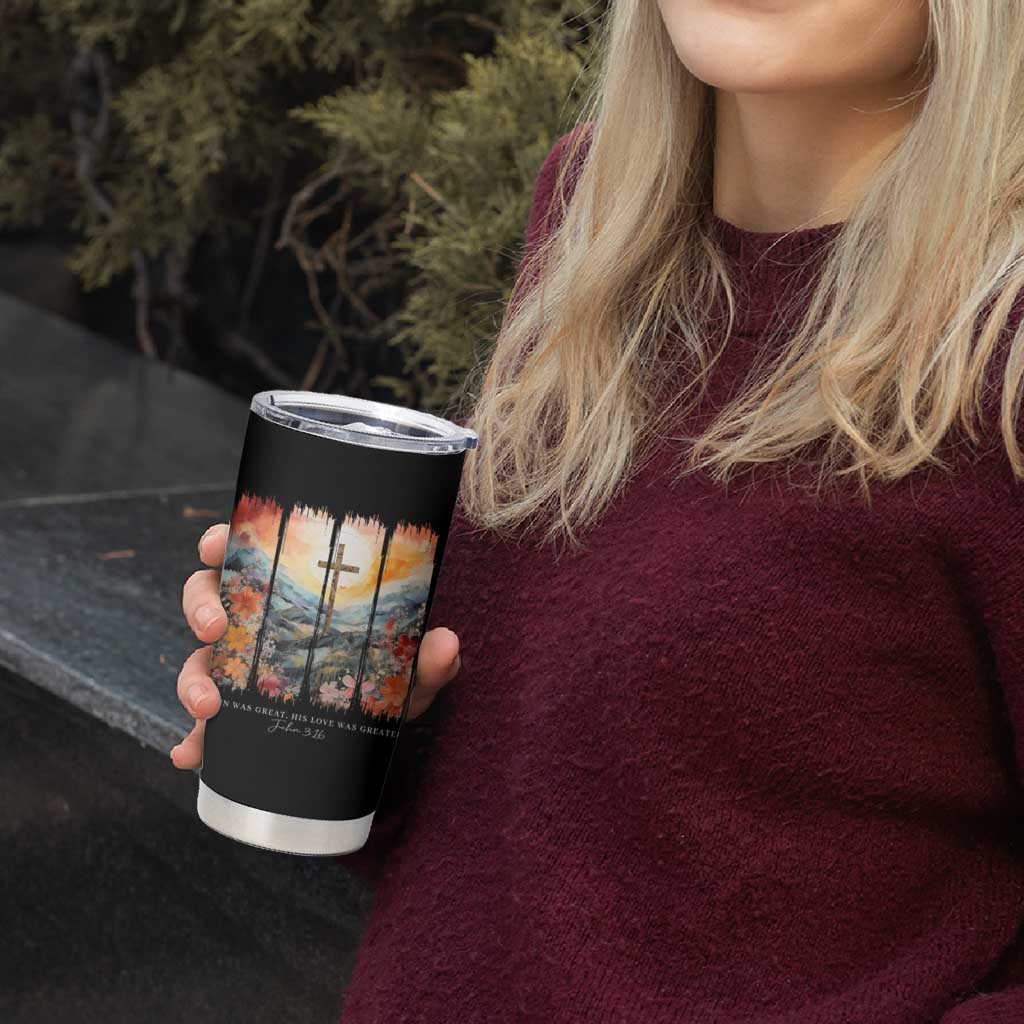 My Sin Was Great His Love Was Greater Tumbler Cup Christian Easter Religious Bible Verse