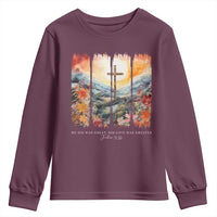 My Sin Was Great His Love Was Greater Youth Sweatshirt Christian Easter Religious Bible Verse