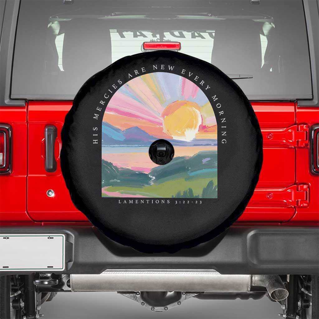 His Mercies Are New Every Morning Spare Tire Cover Religious Christian Bible Verse