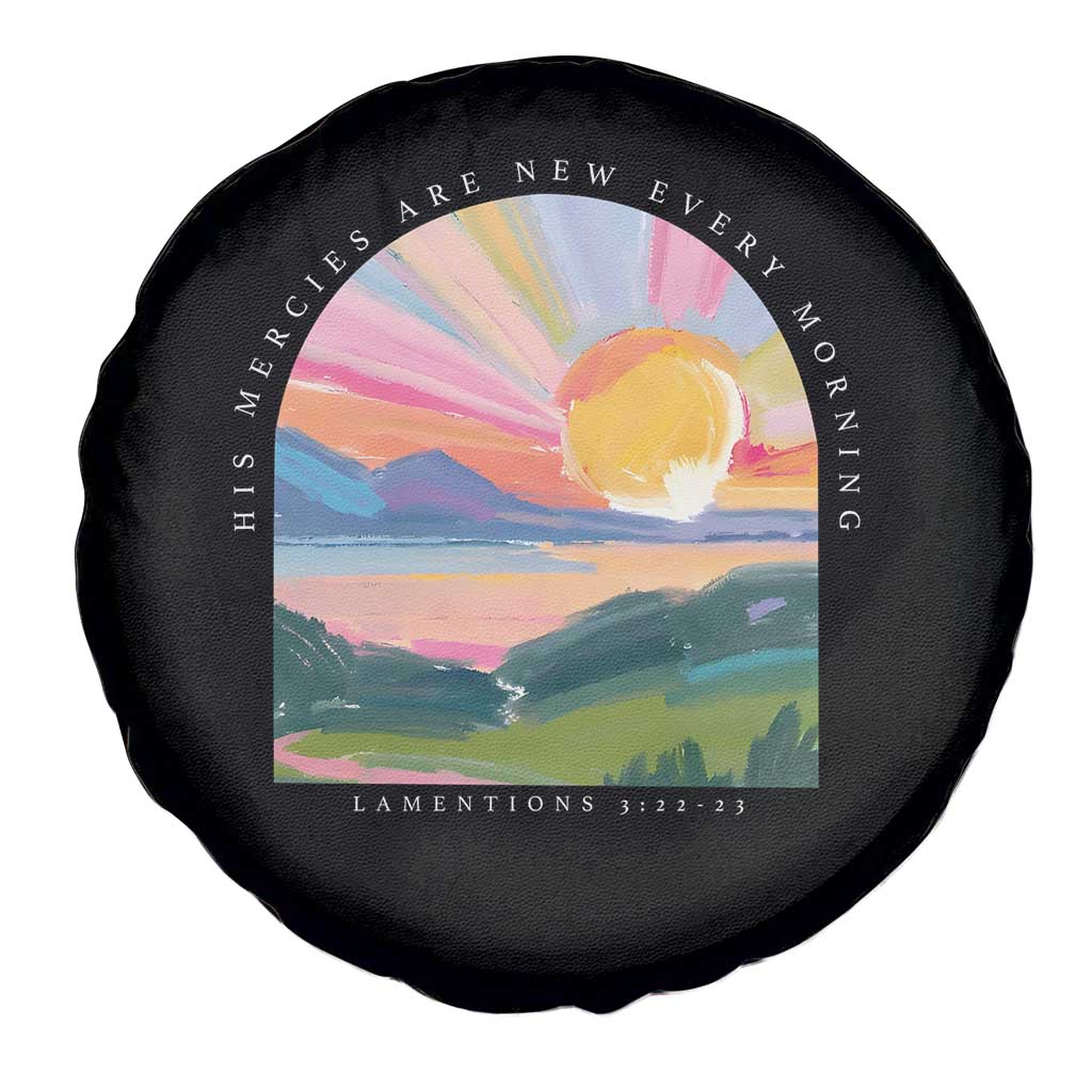 His Mercies Are New Every Morning Spare Tire Cover Religious Christian Bible Verse