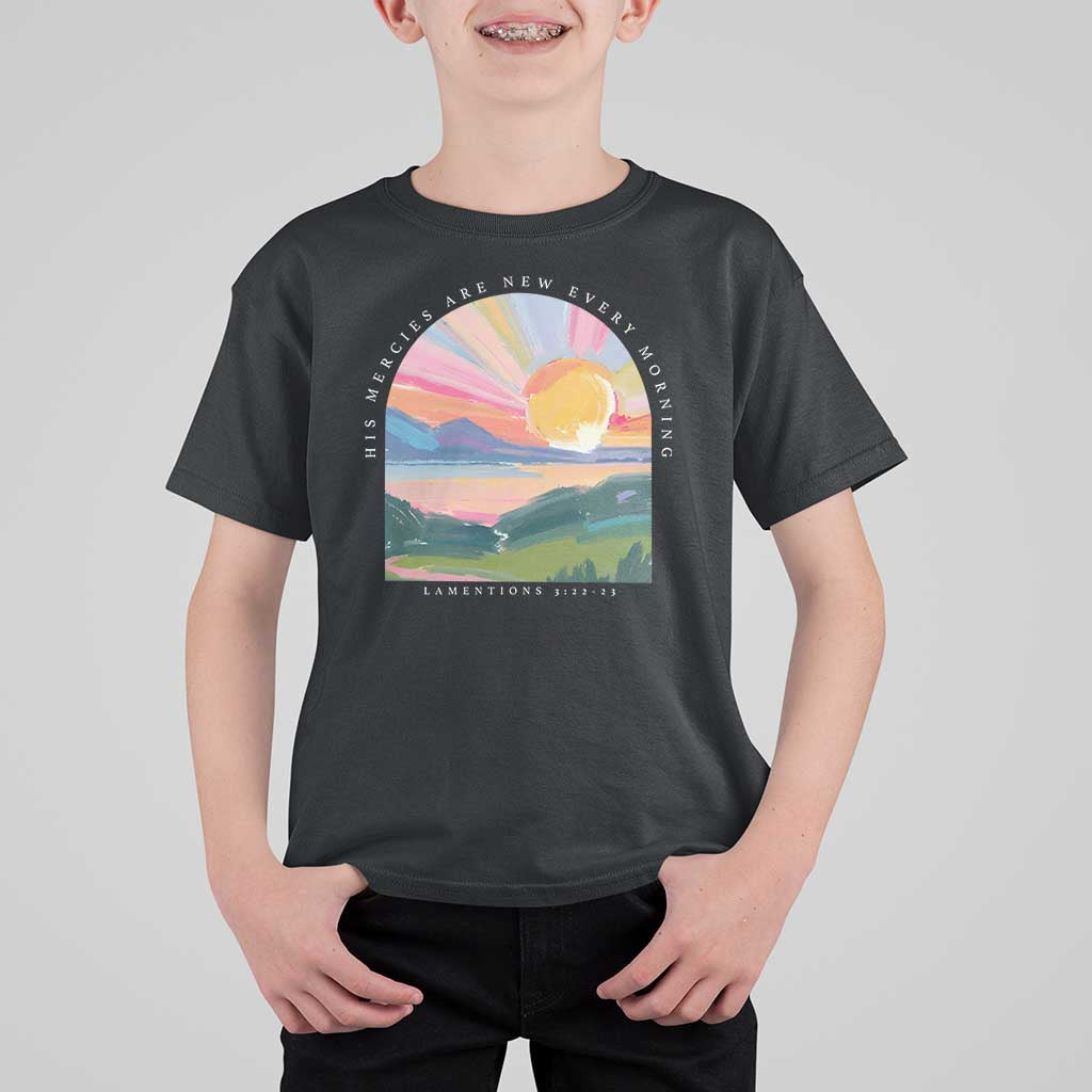 His Mercies Are New Every Morning T Shirt For Kid Religious Christian Bible Verse