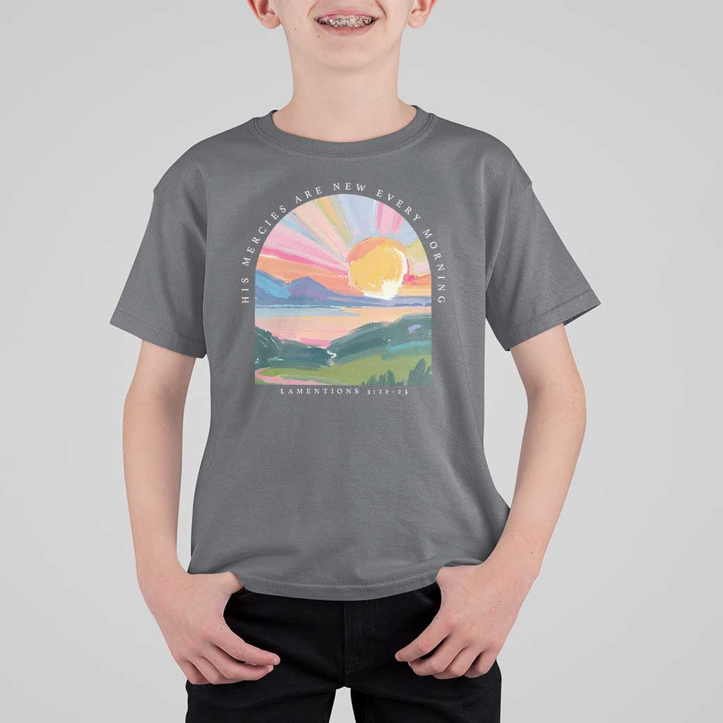 His Mercies Are New Every Morning T Shirt For Kid Religious Christian Bible Verse