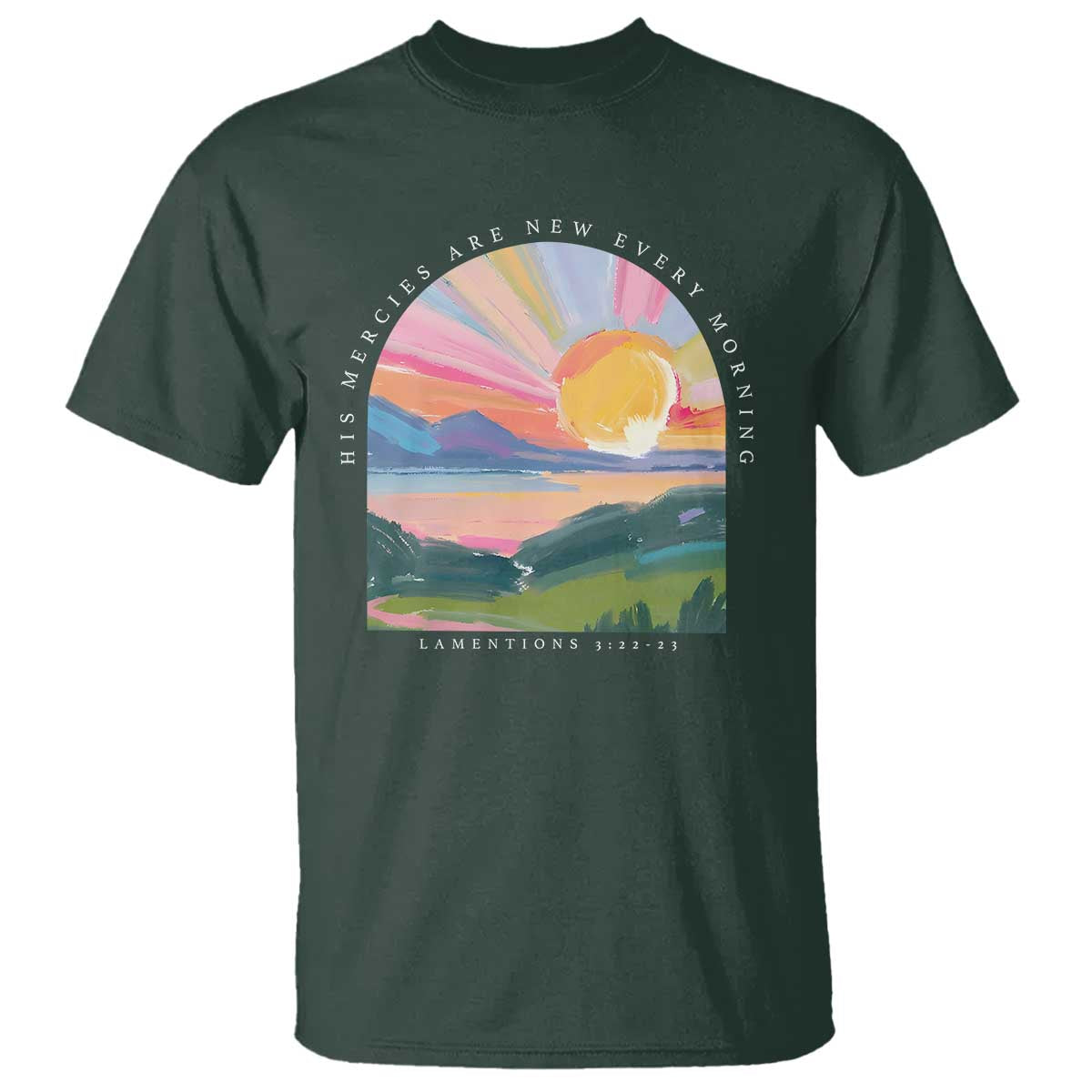 His Mercies Are New Every Morning T Shirt Religious Christian Bible Verse