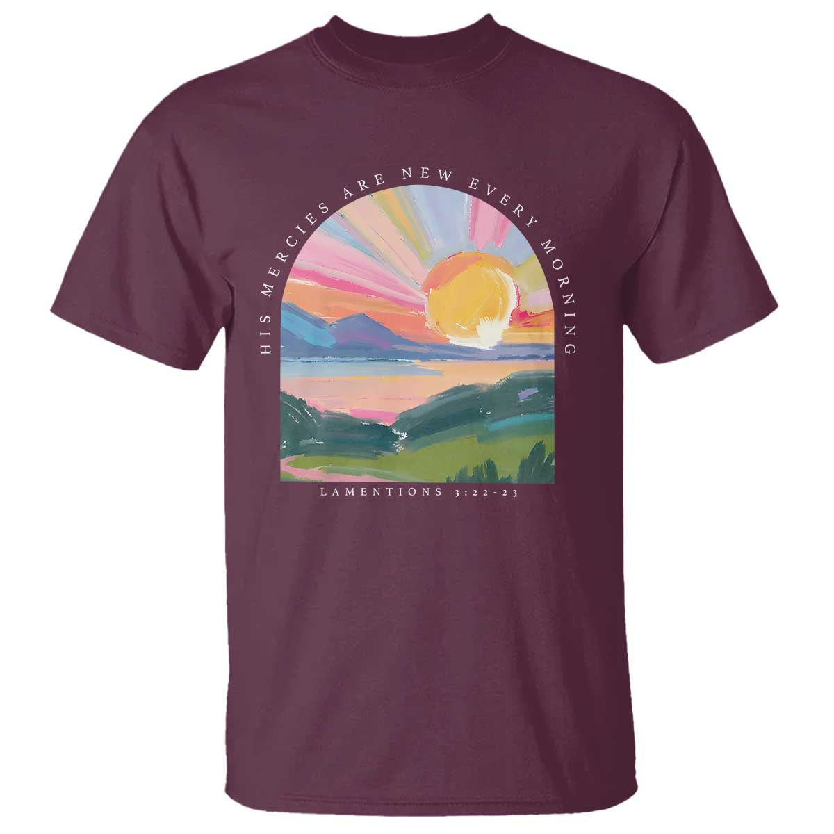 His Mercies Are New Every Morning T Shirt Religious Christian Bible Verse