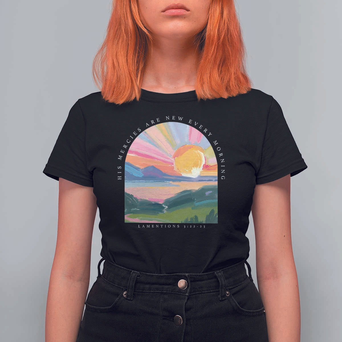 His Mercies Are New Every Morning T Shirt For Women Religious Christian Bible Verse