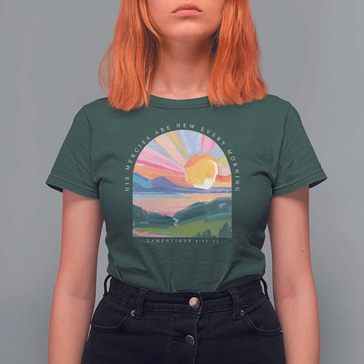 His Mercies Are New Every Morning T Shirt For Women Religious Christian Bible Verse