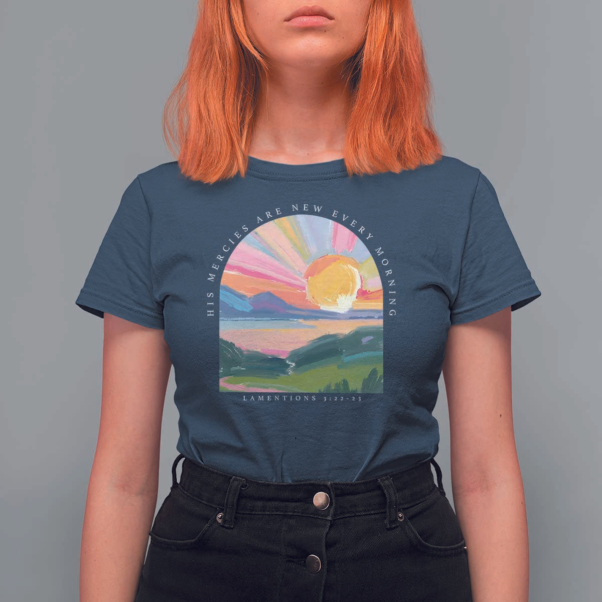 His Mercies Are New Every Morning T Shirt For Women Religious Christian Bible Verse