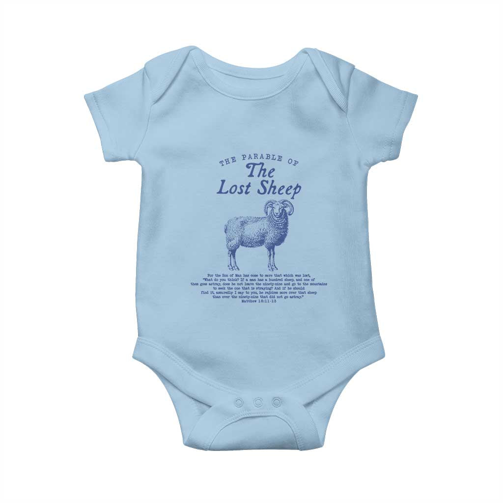 The Parable Of The Lost Sheep Baby Onesie Christian Bible Verse Matthew 18