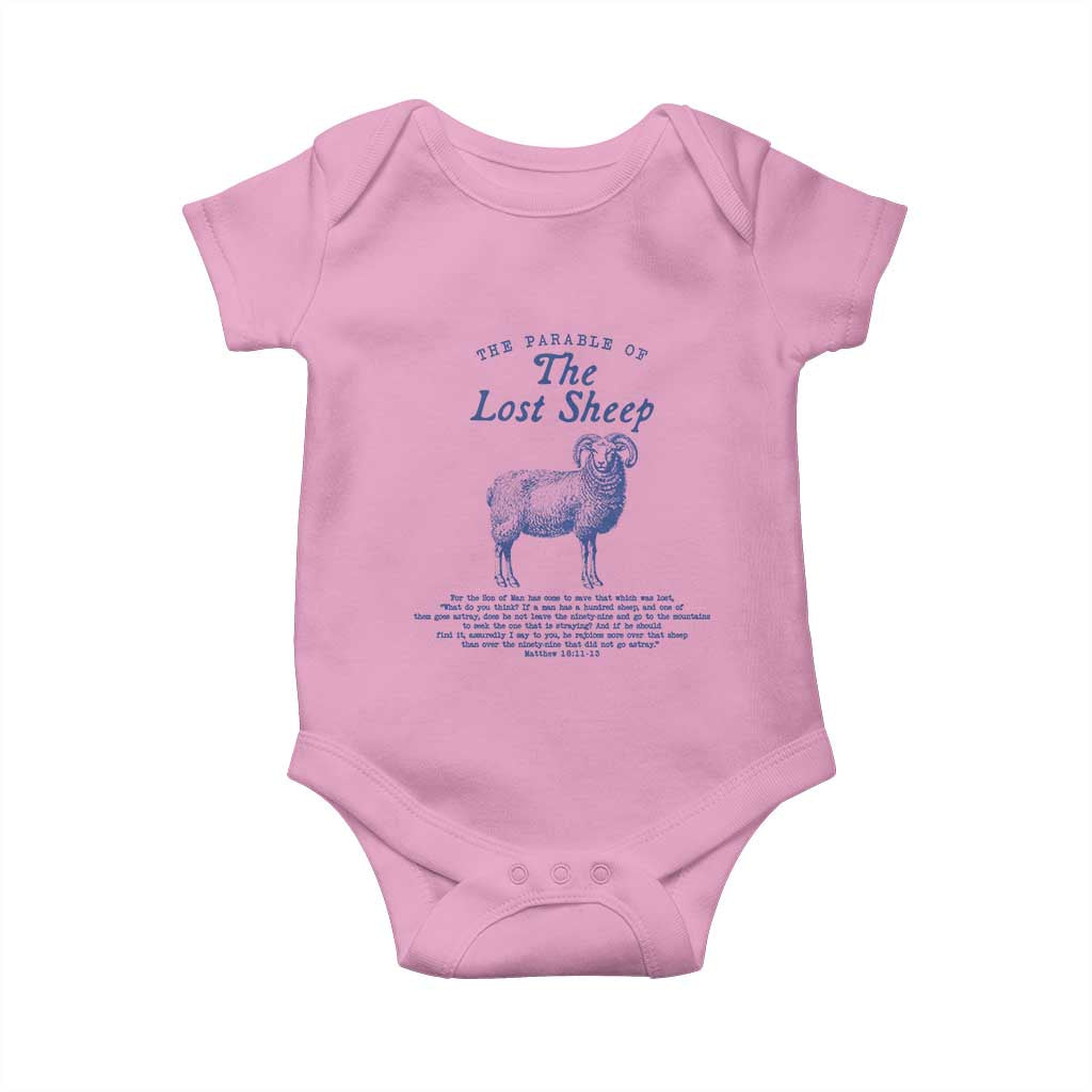 The Parable Of The Lost Sheep Baby Onesie Christian Bible Verse Matthew 18