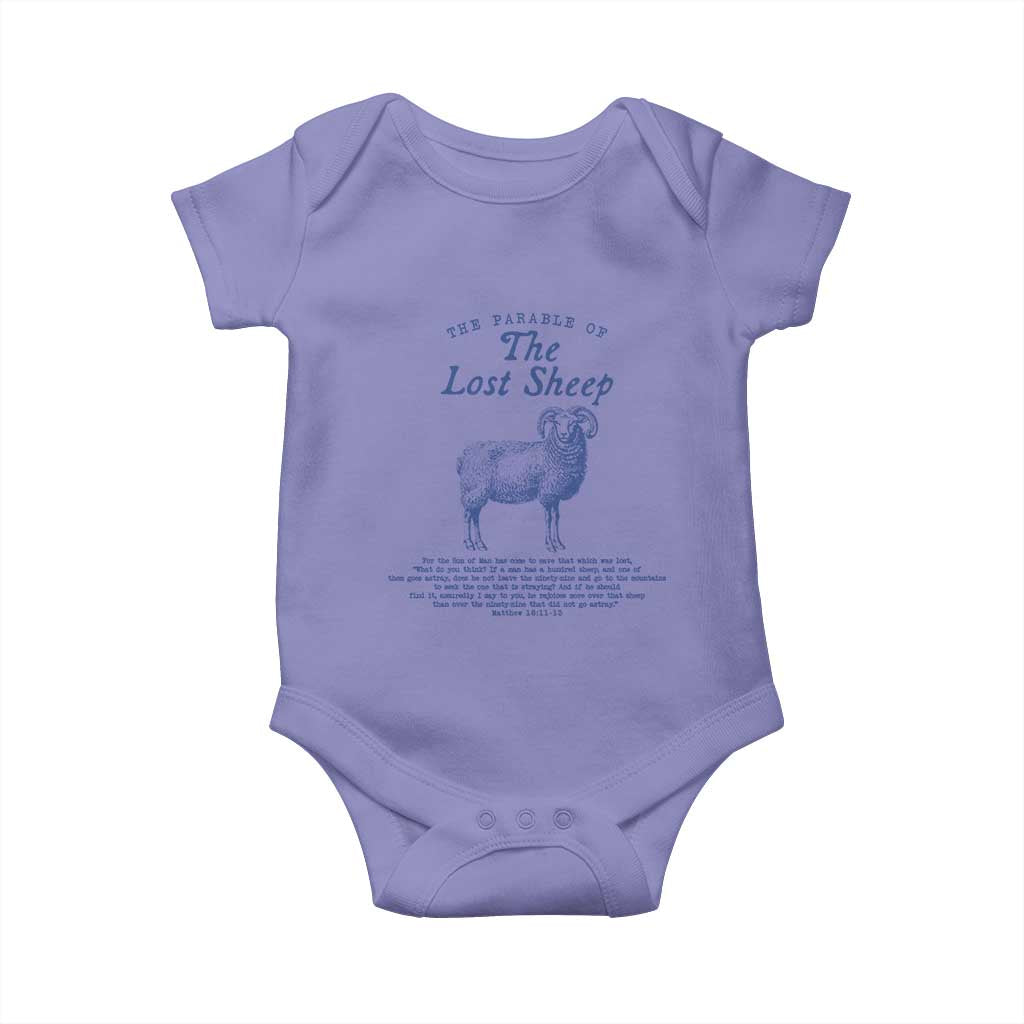 The Parable Of The Lost Sheep Baby Onesie Christian Bible Verse Matthew 18