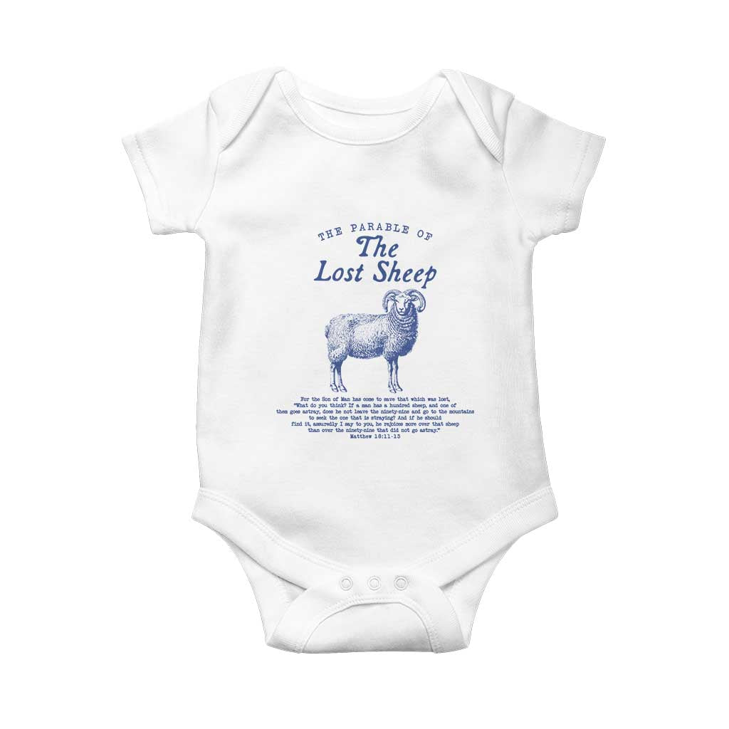 The Parable Of The Lost Sheep Baby Onesie Christian Bible Verse Matthew 18