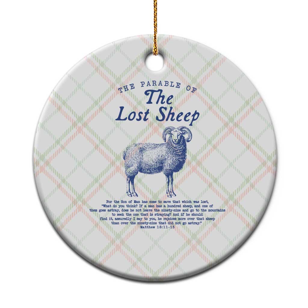 The Parable Of The Lost Sheep Ceramic Ornament Christian Bible Verse Matthew 18 - Wonder Print Shop