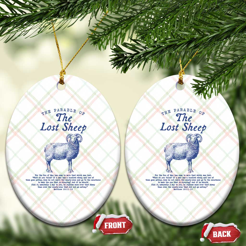 The Parable Of The Lost Sheep Ceramic Ornament Christian Bible Verse Matthew 18 - Wonder Print Shop