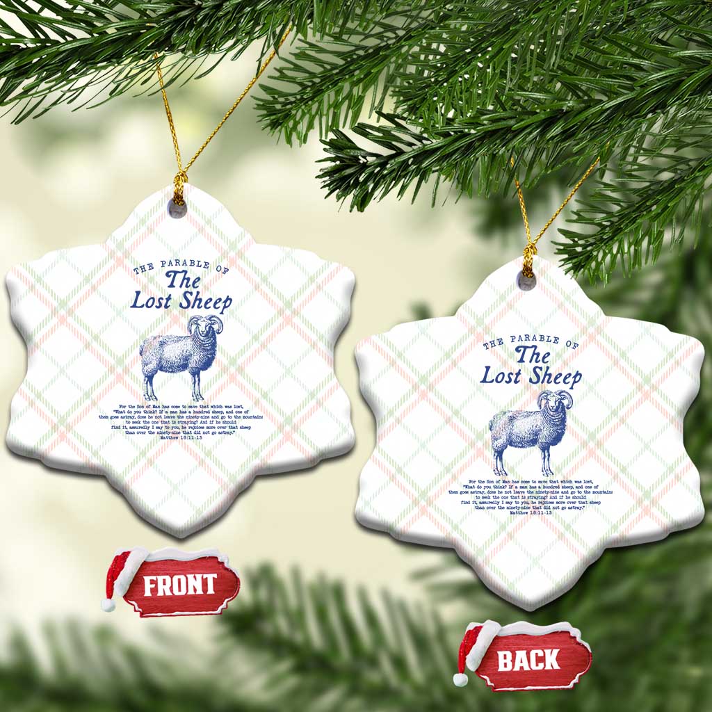 The Parable Of The Lost Sheep Ceramic Ornament Christian Bible Verse Matthew 18 - Wonder Print Shop