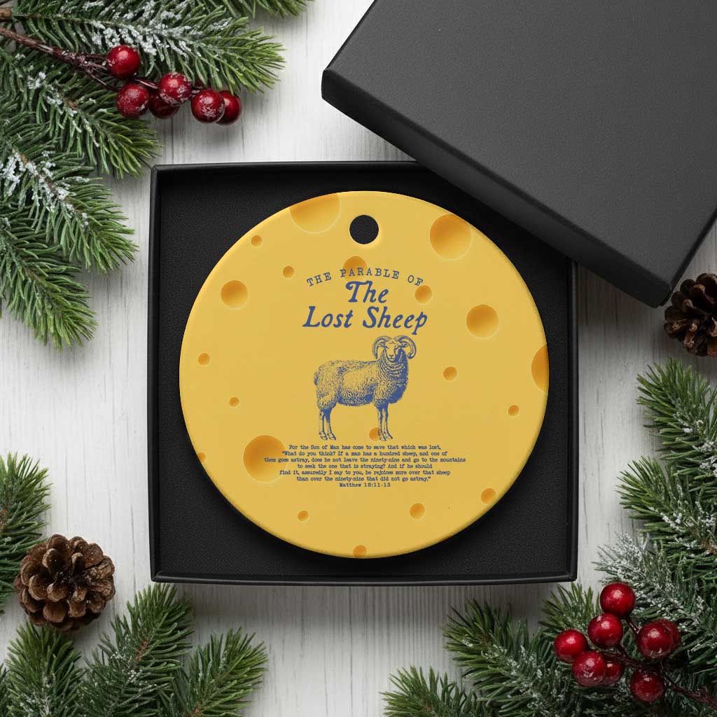 The Parable Of The Lost Sheep Ceramic Ornament Christian Bible Verse Matthew 18 - Wonder Print Shop