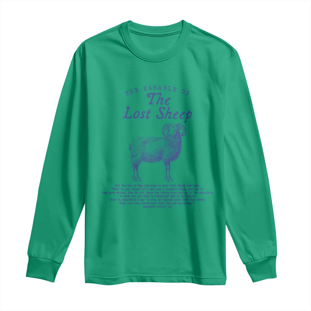 The Parable Of The Lost Sheep Long Sleeve Shirt Christian Bible Verse Matthew 18