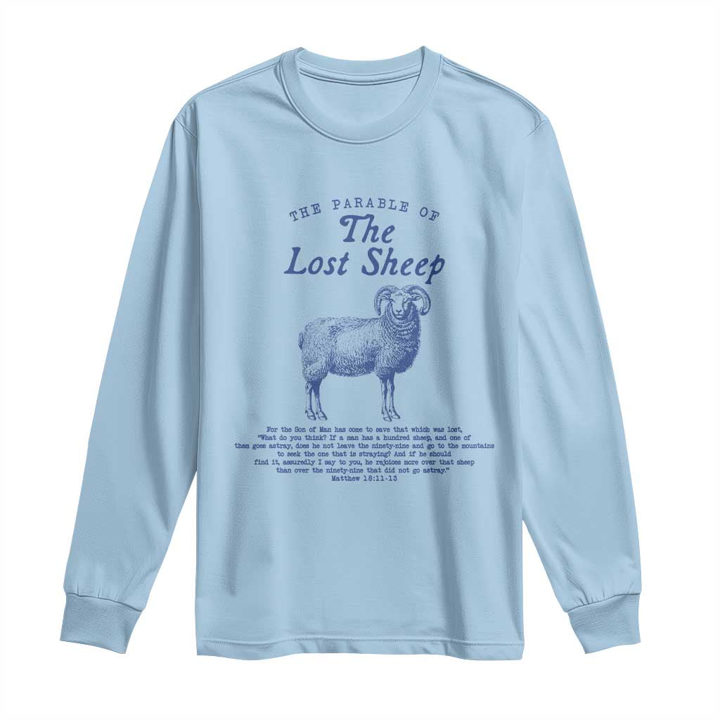 The Parable Of The Lost Sheep Long Sleeve Shirt Christian Bible Verse Matthew 18