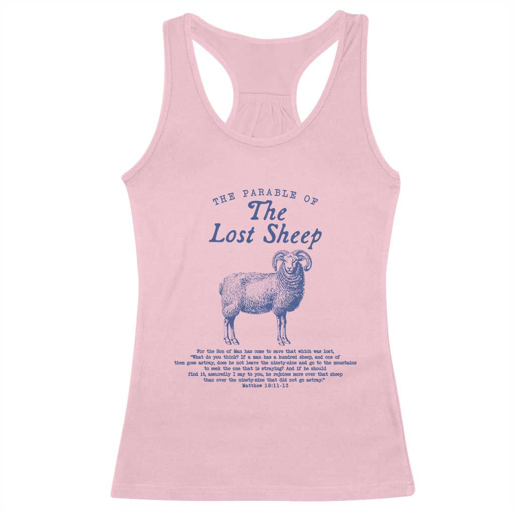 The Parable Of The Lost Sheep Racerback Tank Top Christian Bible Verse Matthew 18