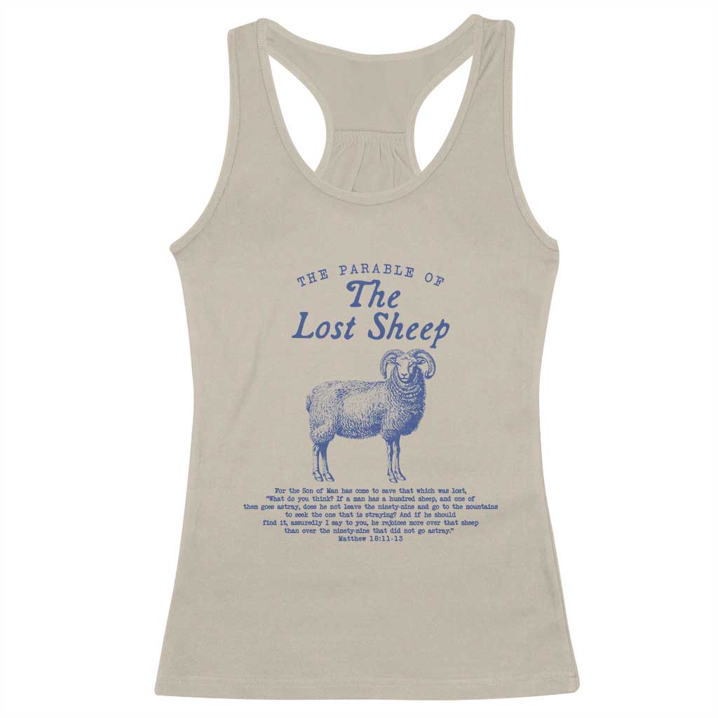 The Parable Of The Lost Sheep Racerback Tank Top Christian Bible Verse Matthew 18