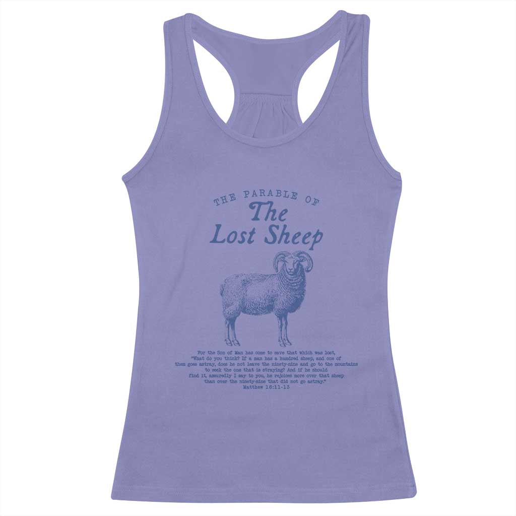 The Parable Of The Lost Sheep Racerback Tank Top Christian Bible Verse Matthew 18