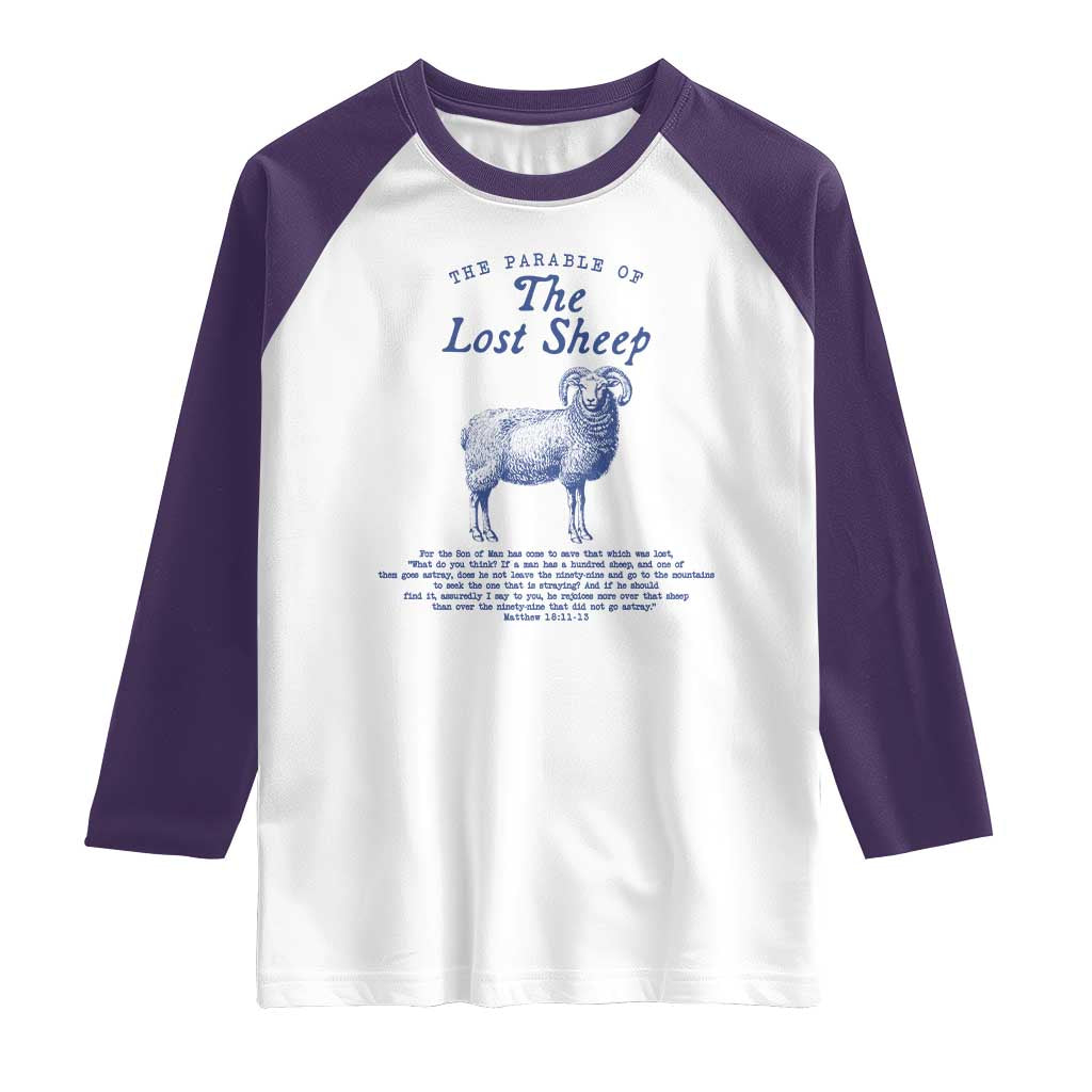 The Parable Of The Lost Sheep Raglan Shirt Christian Bible Verse Matthew 18