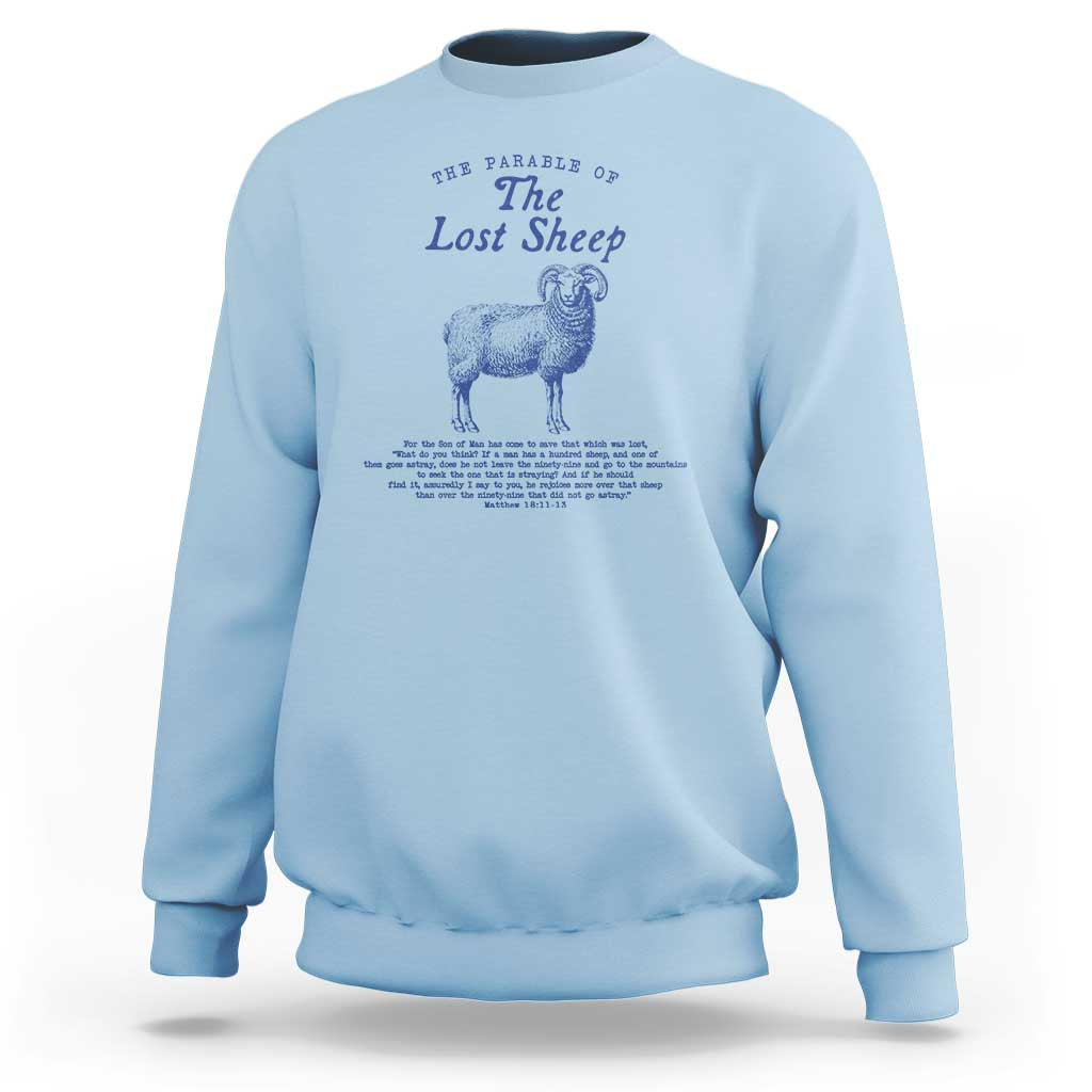 The Parable Of The Lost Sheep Sweatshirt Christian Bible Verse Matthew 18