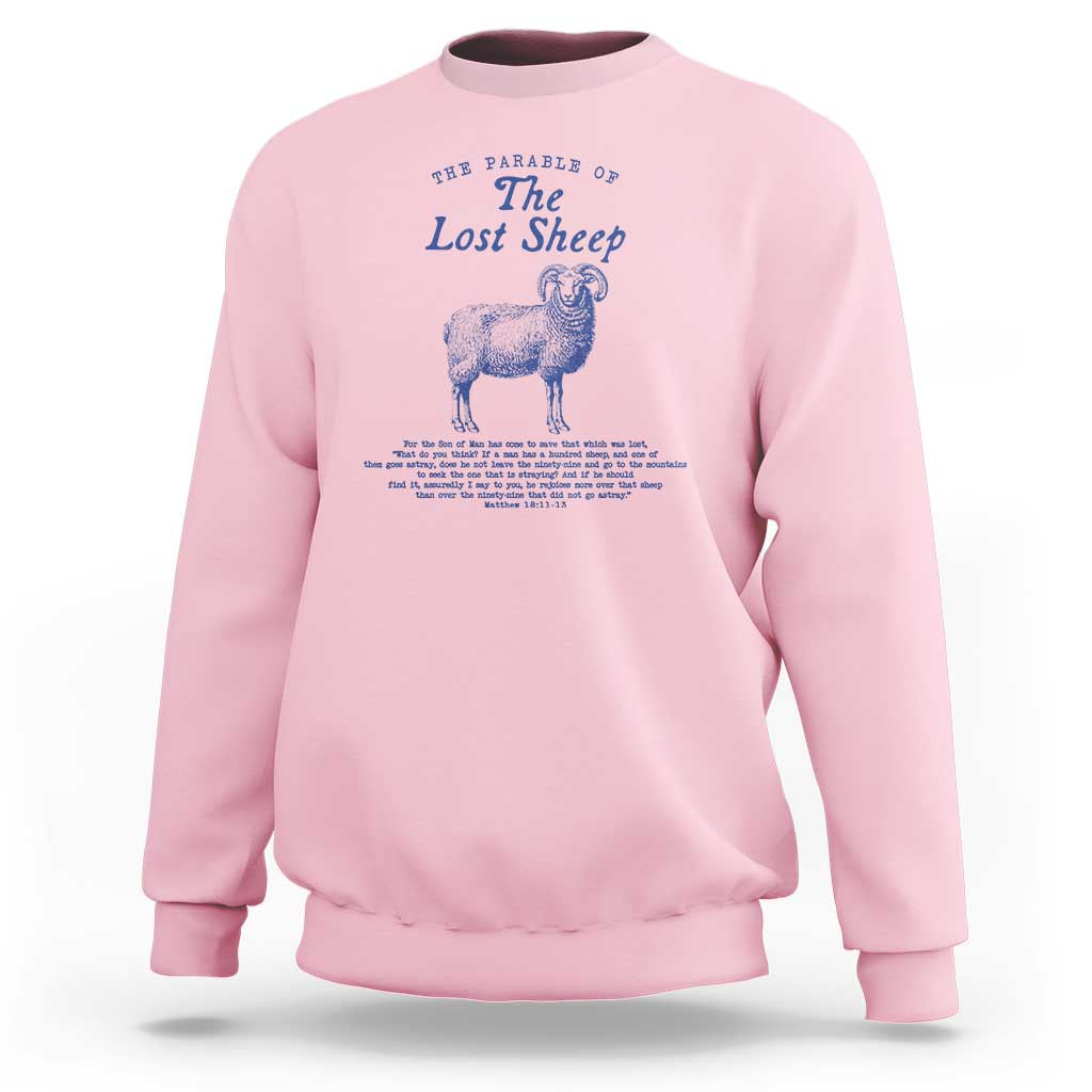 The Parable Of The Lost Sheep Sweatshirt Christian Bible Verse Matthew 18