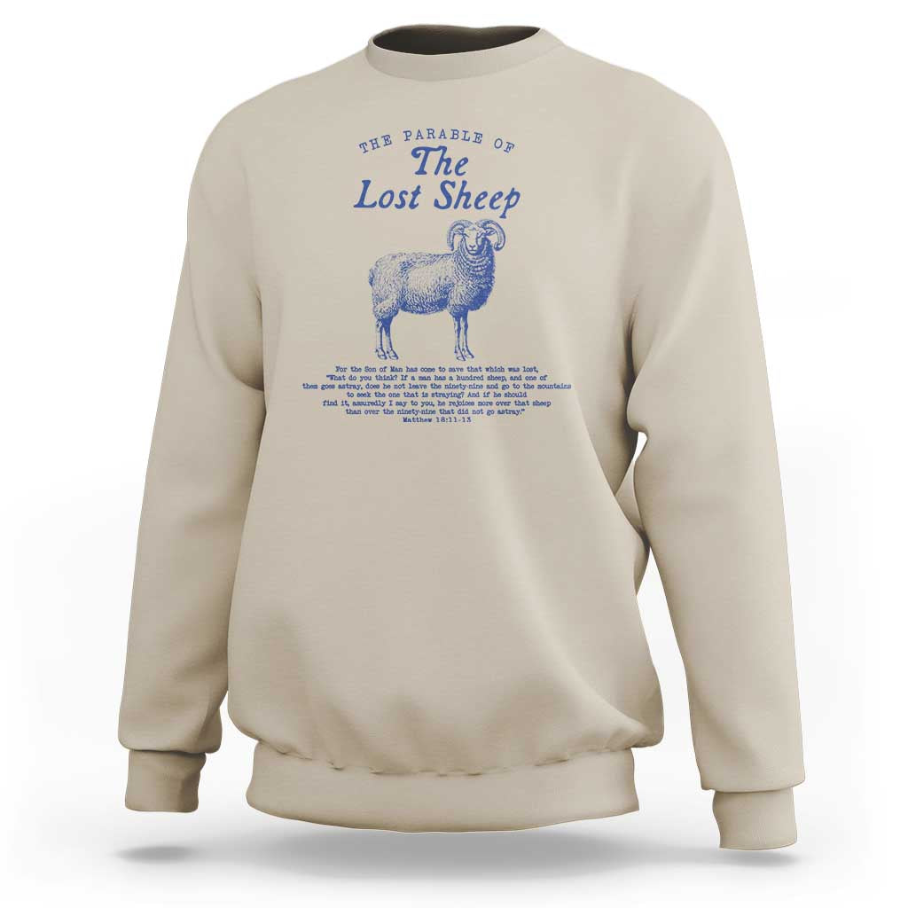 The Parable Of The Lost Sheep Sweatshirt Christian Bible Verse Matthew 18