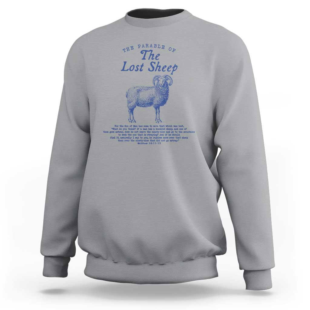 The Parable Of The Lost Sheep Sweatshirt Christian Bible Verse Matthew 18