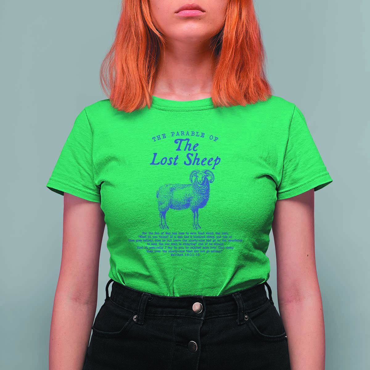 The Parable Of The Lost Sheep T Shirt For Women Christian Bible Verse Matthew 18