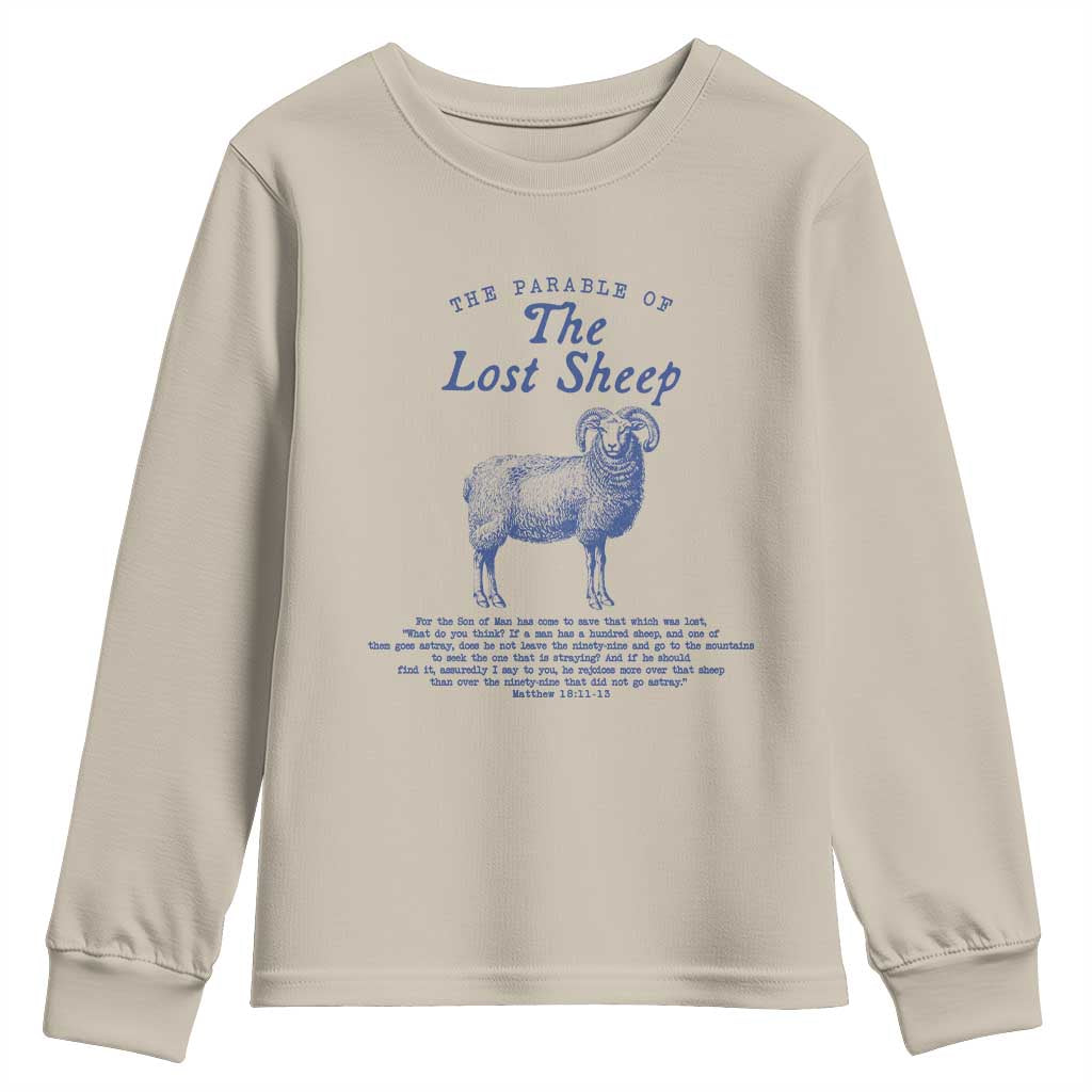 The Parable Of The Lost Sheep Youth Sweatshirt Christian Bible Verse Matthew 18
