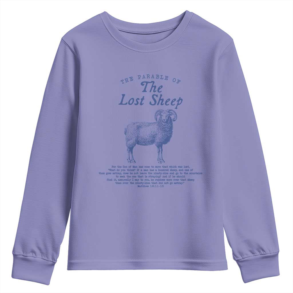 The Parable Of The Lost Sheep Youth Sweatshirt Christian Bible Verse Matthew 18