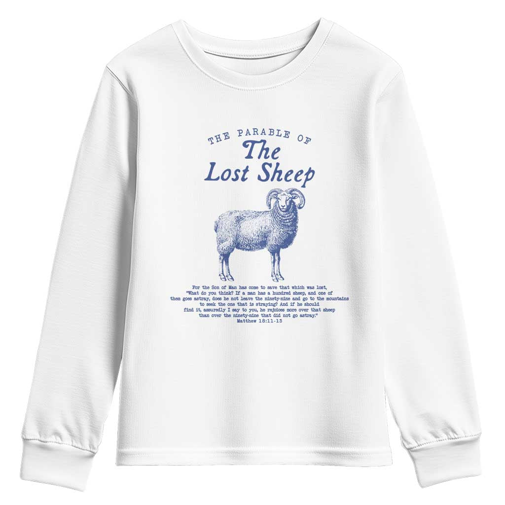 The Parable Of The Lost Sheep Youth Sweatshirt Christian Bible Verse Matthew 18