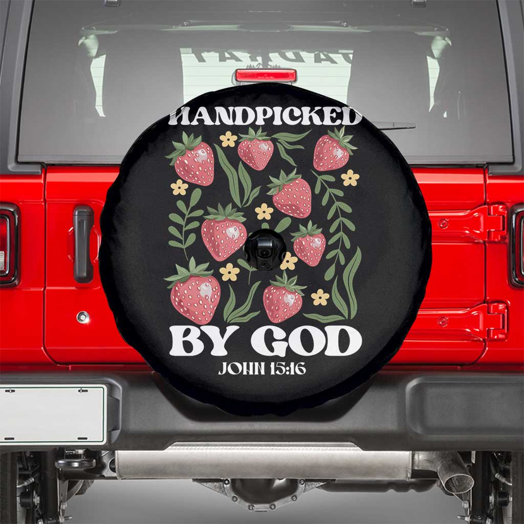 Handpicked By God Spare Tire Cover Religious Christian Bible Verse Strawberries