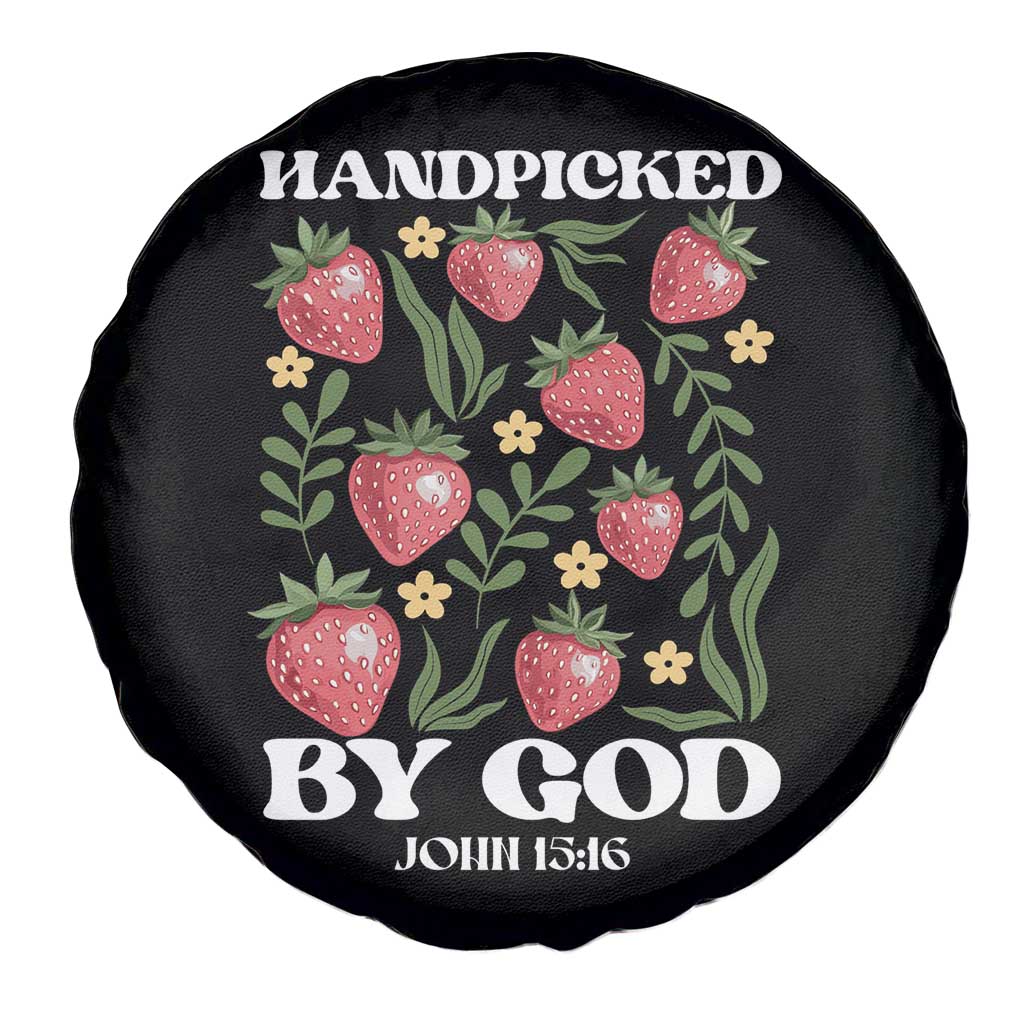 Handpicked By God Spare Tire Cover Religious Christian Bible Verse Strawberries