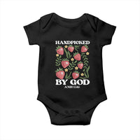 Handpicked By God Baby Onesie Religious Christian Bible Verse Strawberries